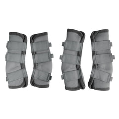 LEAFOREST Horse Fly Boots on front left leg with breathable mesh protection.
