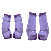 LEAFOREST horse fly boots, front-left view, breathable protection for pasture wear.
