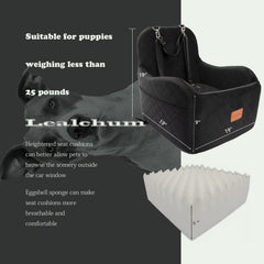 Lealchum booster seat side view with secure harness channel for safety