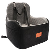Lealchum dog booster seat with memory foam offers cozy elevation for enjoyable car trips.