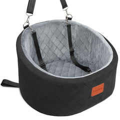 Lealchum dog car seat with memory foam and soft fabric for cozy rides.
