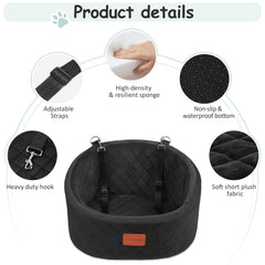 Lealchum dog car seat memory foam fill provides gentle support