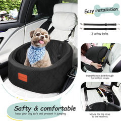 Lealchum dog car seat safety leashes for secure travel
