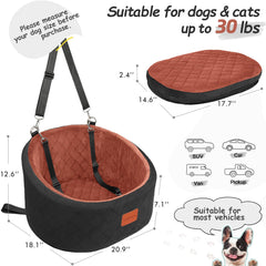 Lealchum safety straps secure small dogs during car rides.