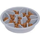 Leash Boss slow feeder dog bowl 2cup top view promotes calmer eating.