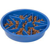 Leash Boss slow feeder bowl top view shows the internal maze that slows meals