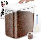 LEAWALK 12lbs airtight dog cat food storage container front view keeps contents fresh and visible.