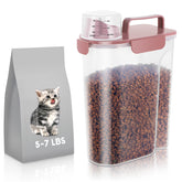 LEAWALK 5L pink airtight container ready for pet food storage and organization.