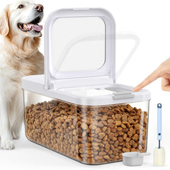 LEAWALK 6 lbs airtight pet food container with clear view for quick monitoring