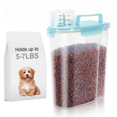 LEAWALK clear blue pet food container for organized storage and freshness