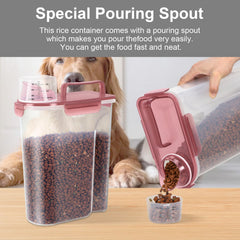 Clear pink container showing contents for quick pantry checks