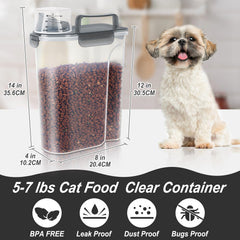 LEAWALK easy-grip handles for portable pet food storage