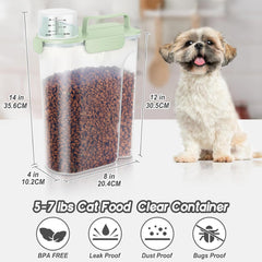 LEAWALK four-snaps-seal lid keeps pet food fresh and dust-free.