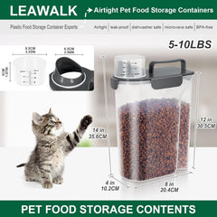LEAWALK upgraded large nozzle close up for easy pouring of kibble
