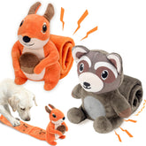 LECHONG 23-inch snuffle puzzle length tail pockets enrich sniffing and play.