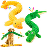 LECHONG alligator 40-inch dog toy for large dogs, durable for long tug sessions.