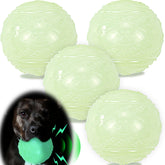 LECHONG glow squeaky ball 3.5 inch for nighttime fetch and high visibility