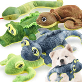 LECHONG stuffed animal dog toy alligator for interactive play and durability