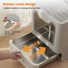 LEEJARD pull-out drawer feature for fast litter replacement