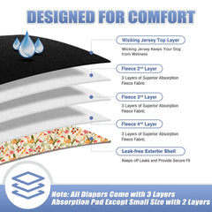 Leekalos X-Large Flora diaper interior pad absorbs moisture and keeps skin comfortable.