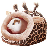 LEFTSTARER guinea pig bed outer view highlights warm plush and non-slip base