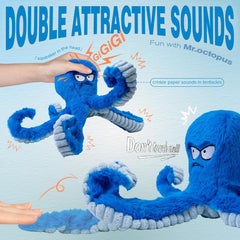 LEGEND SANDY Blue Octopus toy with crinkle tentacles stimulates senses during games