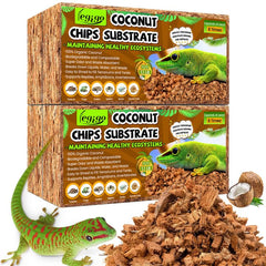 Legigo coconut chip substrate brick expands when hydrated for reptile bedding.