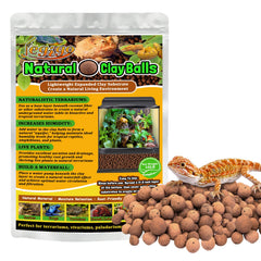 Legigo LECA balls forming a drainage layer to improve terrarium airflow and moisture control.