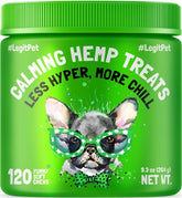 LEGITPET calming dog treats front view with duck flavor for smoother relaxation.