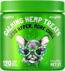 LEGITPET calming dog treats front view with duck flavor for smoother relaxation.