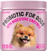 LEGITPET Probiotics bottle and chews ready for gut support
