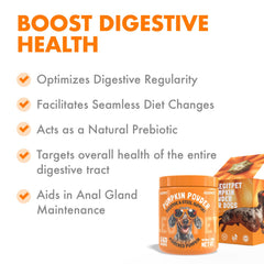 LEGITPET pumpkin seed and apple fiber blend close-up for nutrient absorption support.