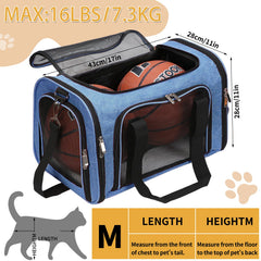 LEHNI soft-sided pet carrier airline-approved for in-flight use