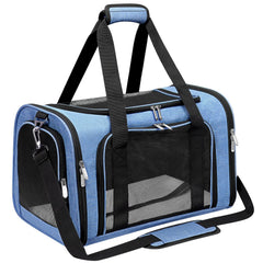 LEHNI soft-sided pet carrier under-seat view for easy airline travel