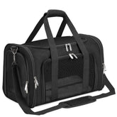 LEHNI soft-sided pet carrier under-seat fit for easy air travel with small pets.