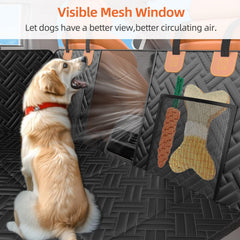 LEHNI waterproof dog seat cover protects upholstery from spills.