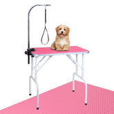 LEIBOU pink folding grooming table ideal for home pet care