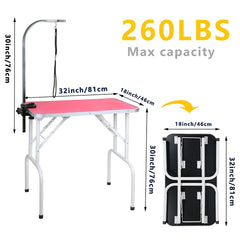 LEIBOU heavy-duty iron frame provides a stable grooming platform