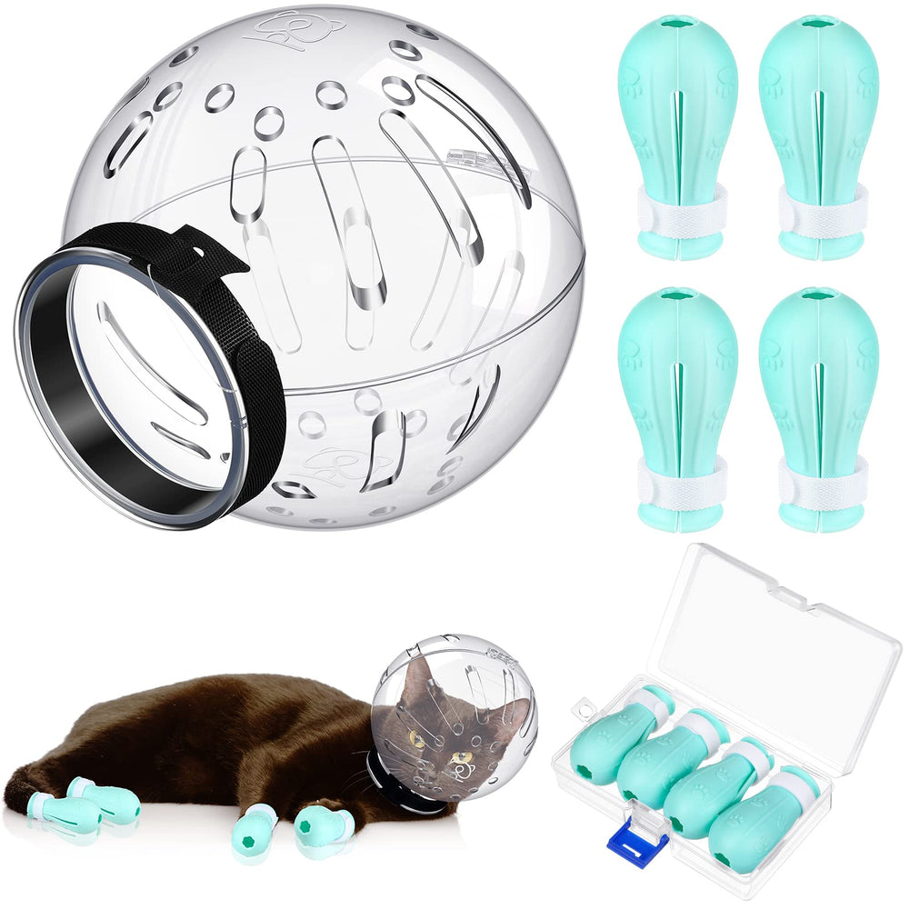 LEIFIDE cat muzzle with grooming hood for safe bath time