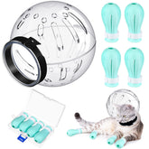 LEIFIDE cat muzzle grooming hood protects during brushing and bathing