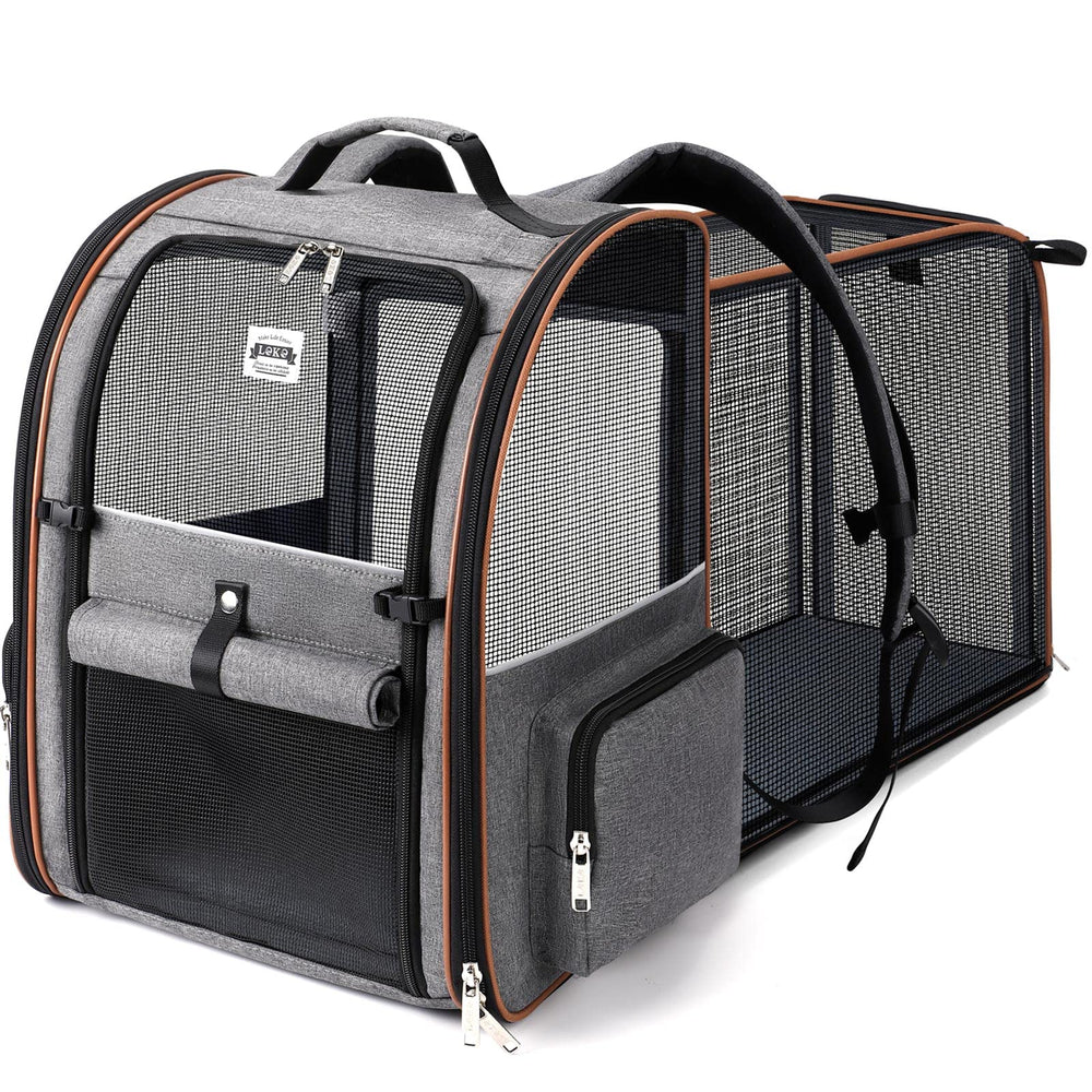 Lekebobor cat carrier backpack front opening for easy entry during travel.