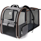 Lekebobor cat carrier backpack front opening for easy entry during travel.