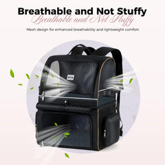 Lekebobor cat backpack with mesh windows for airflow
