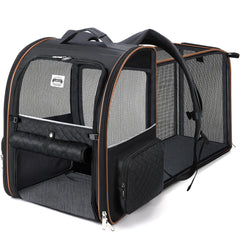 Lekebobor large cat backpack carrier with mesh windows for optimal airflow