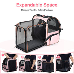 Lekebobor Pink Carrier collapses flat for compact storage when not in use.