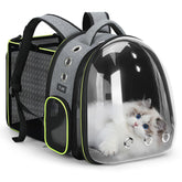 Lekereise Cat Bubble Backpack Carrier front bubble window enhances travel visibility.