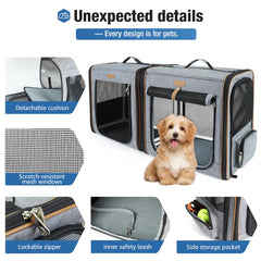 Lekereise included litter box keeps essentials accessible during journeys.