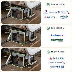 Lekereise carrier side mesh view, breathable design for pet comfort.