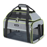 Lekereise top-expandable pet carrier underseat keeps small pets comfortable during flights.