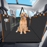 Lekespring hard-bottom back-seat cover, stable platform for large dogs.